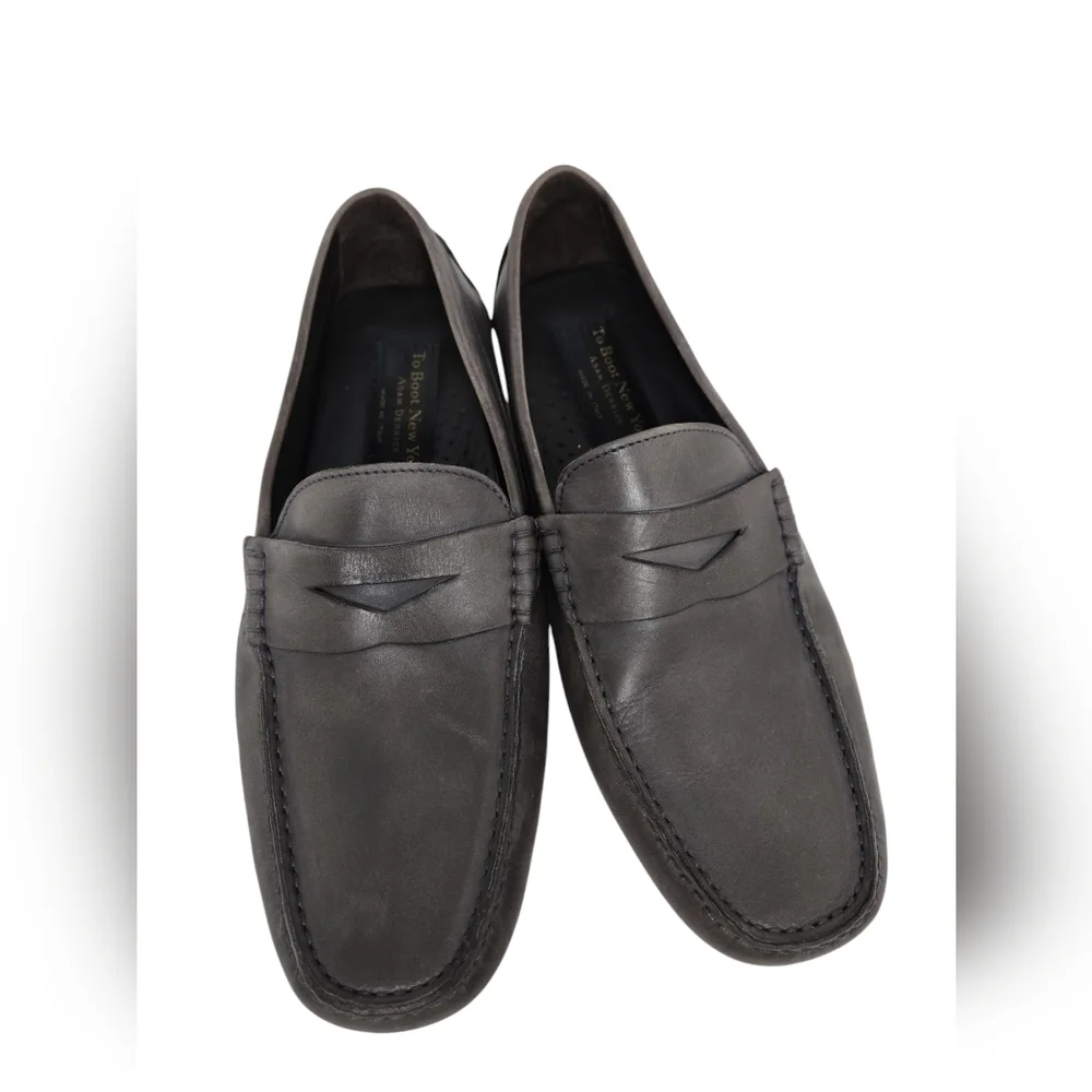 TO BOOT NEW YORK Jaydon Penny Driving Loafer Gray Size 8
